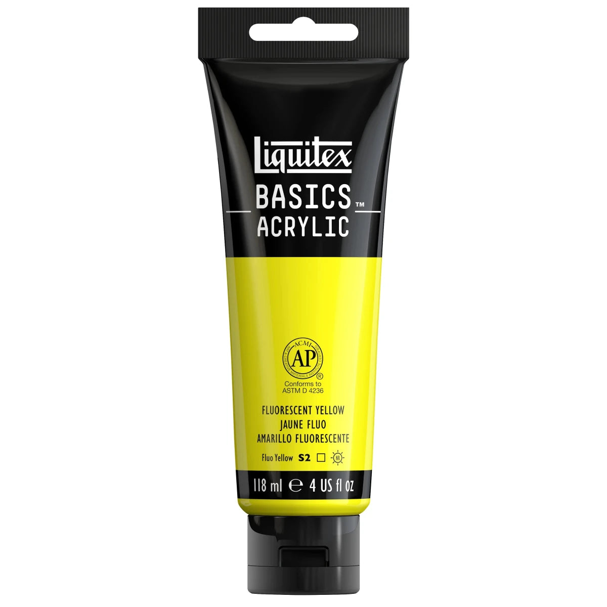 Akrylfärg Liquitex Basics 118ml - Fluorescent Yellow 981 - 1 - Liquitex - Tidformera