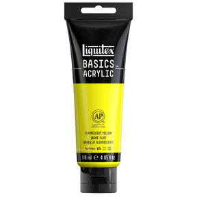 Akrylfärg Liquitex Basics 118ml - Fluorescent Yellow 981 - 1 - Liquitex - Tidformera