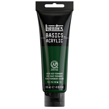 Akrylfärg Liquitex Basics 118ml - Green deep Permanent 350 - 1 - Liquitex - Tidformera