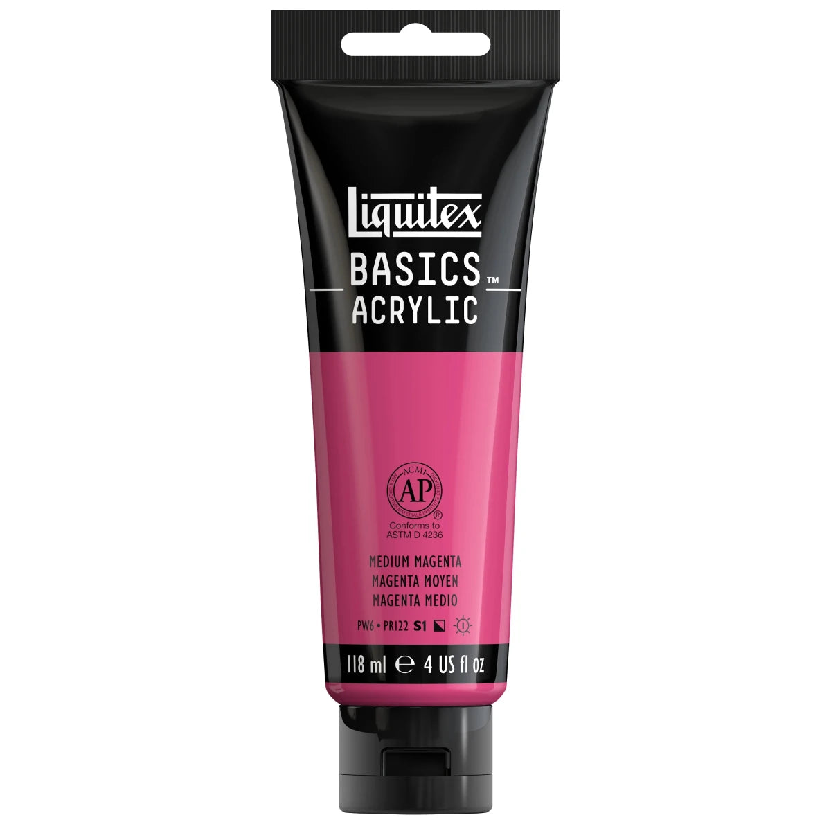 Akrylfärg Liquitex Basics 118ml - Medium magenta 500 - 1 - Liquitex - Tidformera