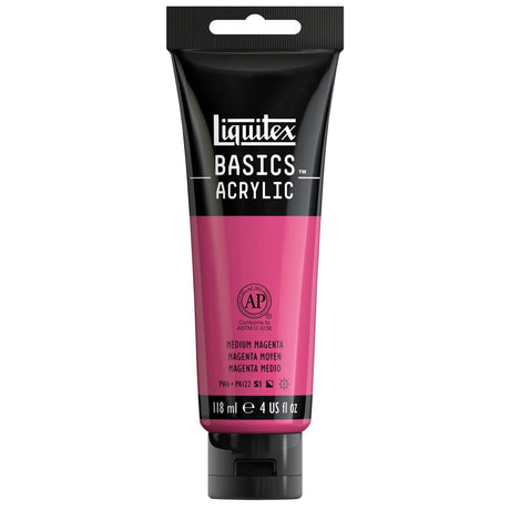 Akrylfärg Liquitex Basics 118ml - Medium magenta 500 - 1 - Liquitex - Tidformera