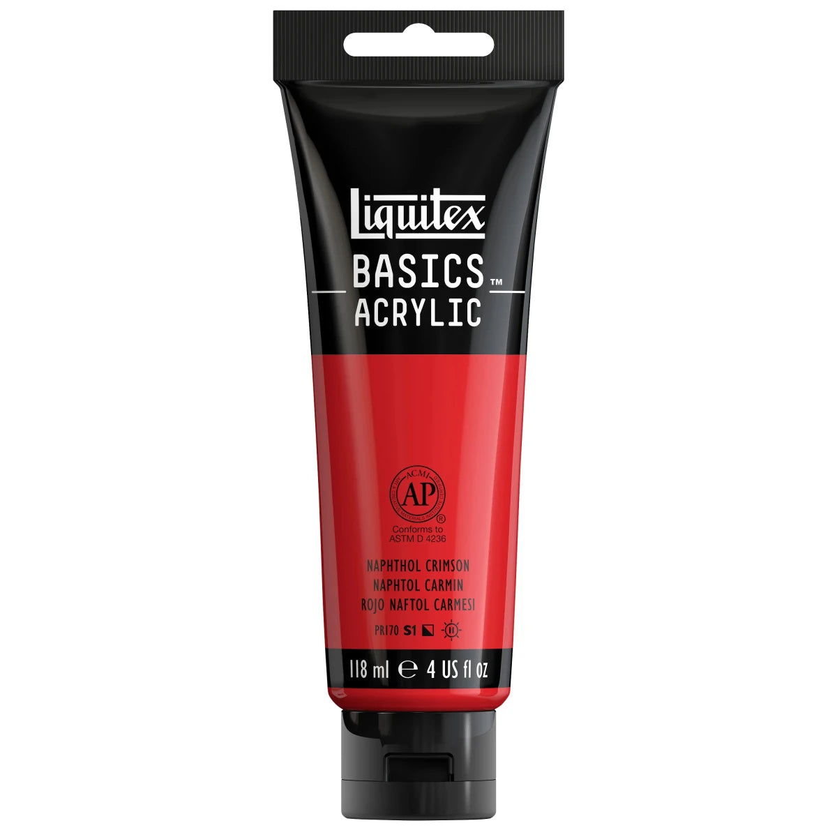 Akrylfärg Liquitex Basics 118ml - Naphthol crimson 292 - 1 - Liquitex - Tidformera