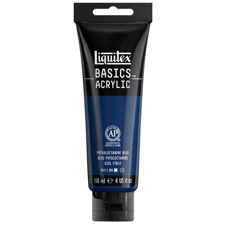 Akrylfärg Liquitex Basics 118ml - Phthalocyanine blue 316 - 1 - Liquitex - Tidformera