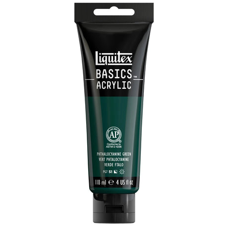 Akrylfärg Liquitex Basics 118ml - Phthalocyanine green 317 - 1 - Liquitex - Tidformera
