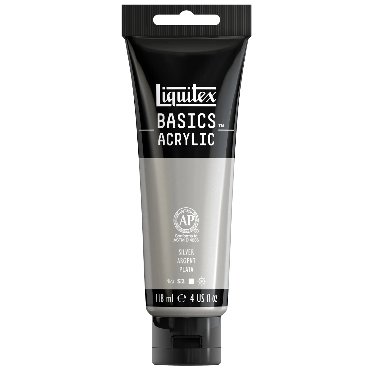Akrylfärg Liquitex Basics 118ml - Silver 236 - 1 - Liquitex - Tidformera