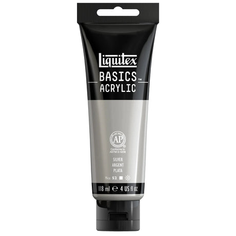 Akrylfärg Liquitex Basics 118ml - Silver 236 - 1 - Liquitex - Tidformera