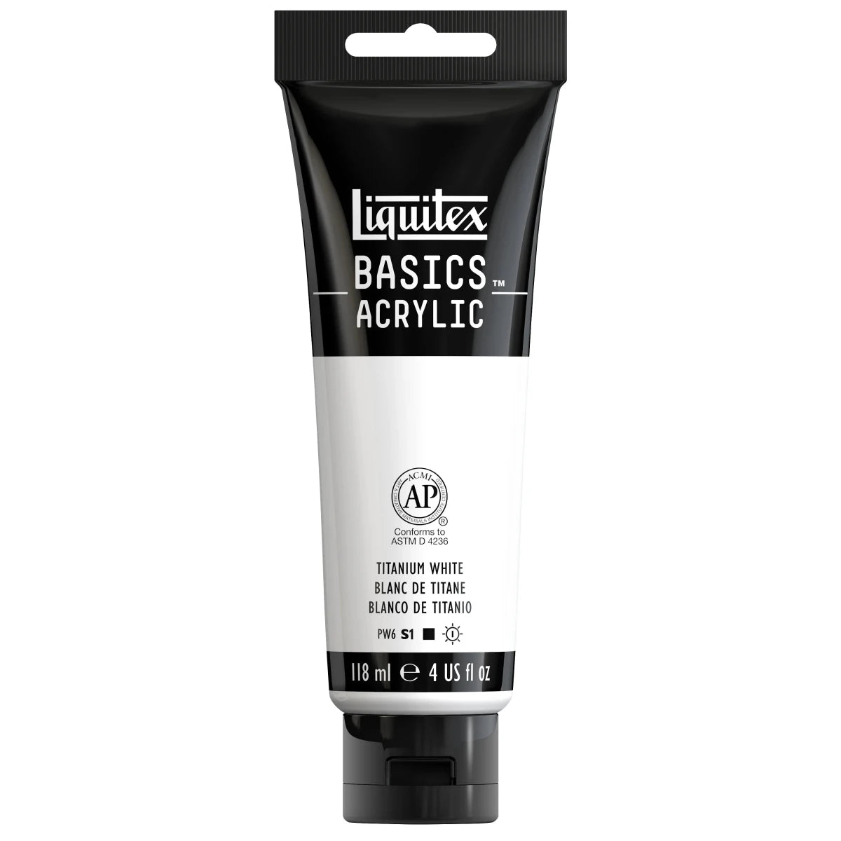 Akrylfärg Liquitex Basics 118ml - Titanium white 432 - 1 - Liquitex - Tidformera