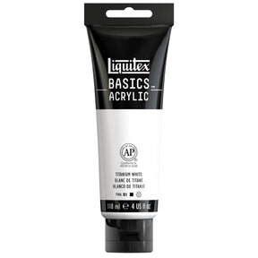 Akrylfärg Liquitex Basics 118ml - Titanium white 432 - 1 - Liquitex - Tidformera