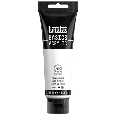 Akrylfärg Liquitex Basics 118ml - Titanium white 432 - 1 - Liquitex - Tidformera