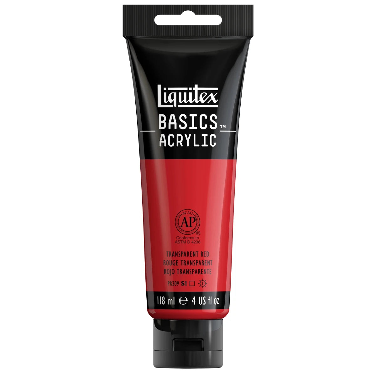 Akrylfärg Liquitex Basics 118ml - Transparent Red 047 - 1 - Liquitex - Tidformera