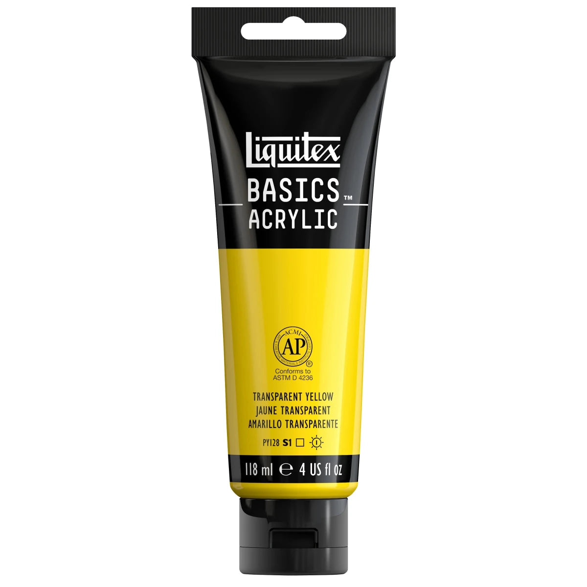 Akrylfärg Liquitex Basics 118ml - Transparent Yellow 045 - 1 - Liquitex - Tidformera