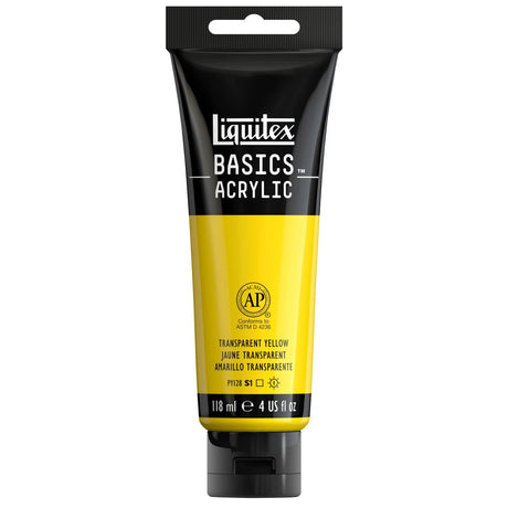 Akrylfärg Liquitex Basics 118ml - Transparent Yellow 045 - 1 - Liquitex - Tidformera