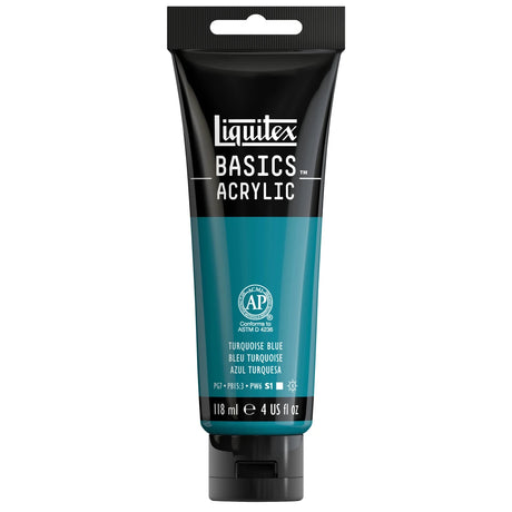 Akrylfärg Liquitex Basics 118ml - Turquoise Blue 046 - 1 - Liquitex - Tidformera