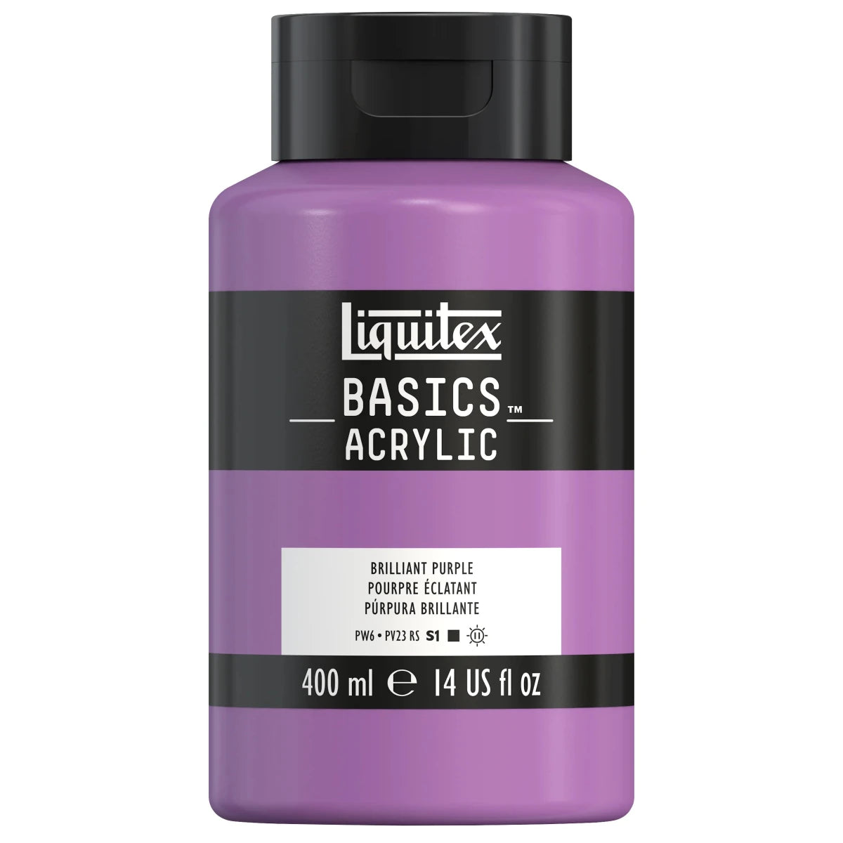 Akrylfärg Liquitex Basics 400ml - Brilliant Purple 590 - 1 - Liquitex - Tidformera