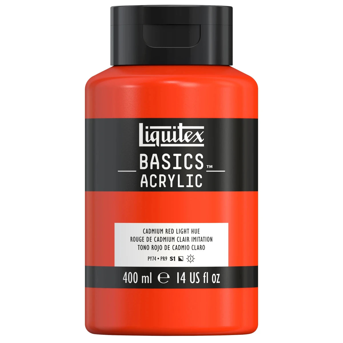 Akrylfärg Liquitex Basics 400ml - Cadmium red light hue 510 - 1 - Liquitex - Tidformera