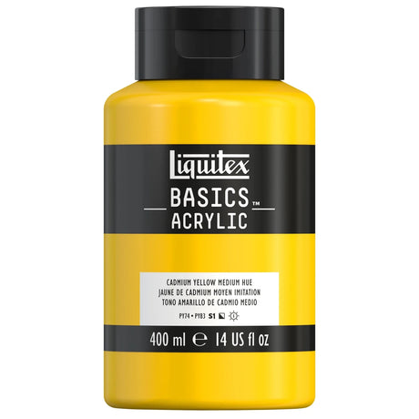 Akrylfärg Liquitex Basics 400ml - Cadmium yellow medium hue 161 - 1 - Liquitex - Tidformera