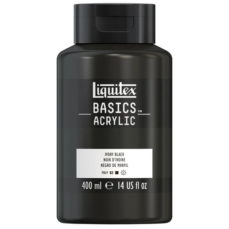 Akrylfärg Liquitex Basics 400ml - Ivory black 244 - 1 - Liquitex - Tidformera