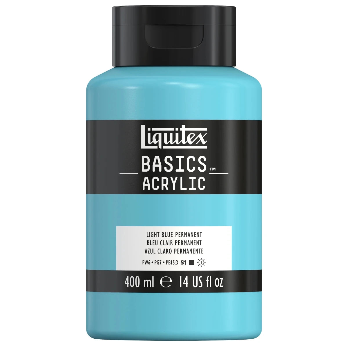 Akrylfärg Liquitex Basics 400ml - Light Blue Permanent 770 - 1 - Liquitex - Tidformera