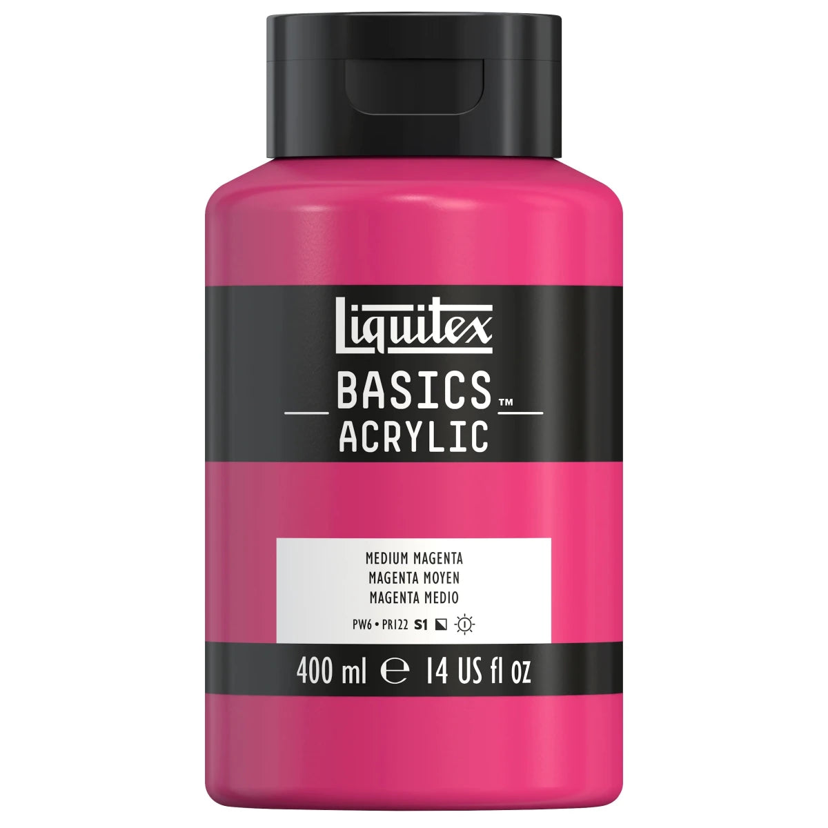 Akrylfärg Liquitex Basics 400ml - Medium Magenta 500 - 1 - Liquitex - Tidformera