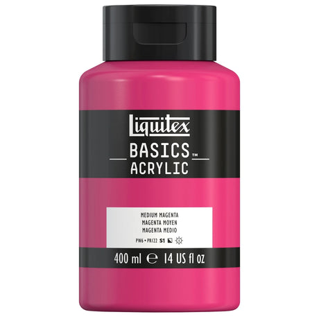 Akrylfärg Liquitex Basics 400ml - Medium Magenta 500 - 1 - Liquitex - Tidformera