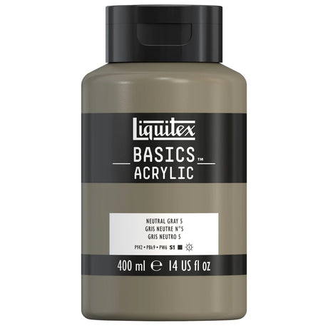 Akrylfärg Liquitex Basics 400ml - Neutral Gray Value 5 599 - 1 - Liquitex - Tidformera