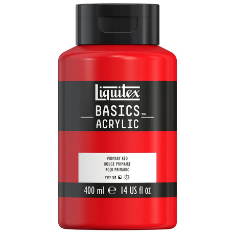 Akrylfärg Liquitex Basics 400ml - Primary Red 415 - 1 - Liquitex - Tidformera