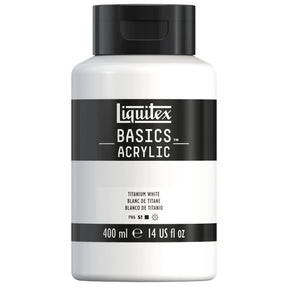 Akrylfärg Liquitex Basics 400ml - Titanium white 432 - 1 - Liquitex - Tidformera