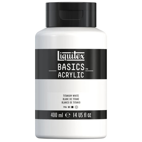 Akrylfärg Liquitex Basics 400ml - Titanium white 432 - 1 - Liquitex - Tidformera