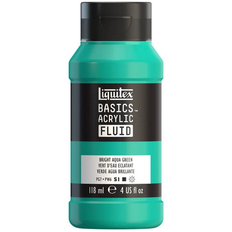 Akrylfärg Liquitex Basics Fluid 118ml - Bright Aqua Green 660 - 1 - Liquitex - Tidformera