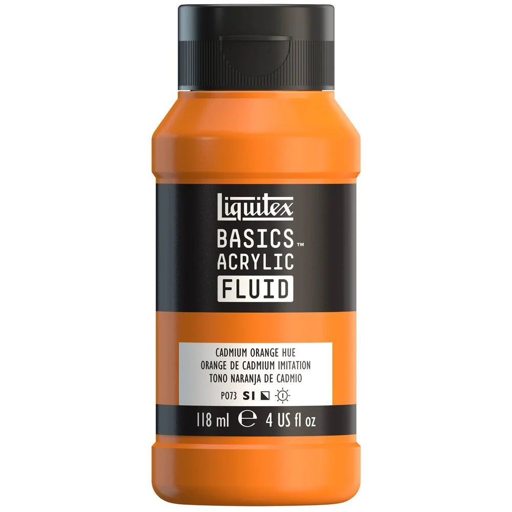 Akrylfärg Liquitex Basics Fluid 118ml - Cadmium Orange Hue 720 - 1 - Liquitex - Tidformera