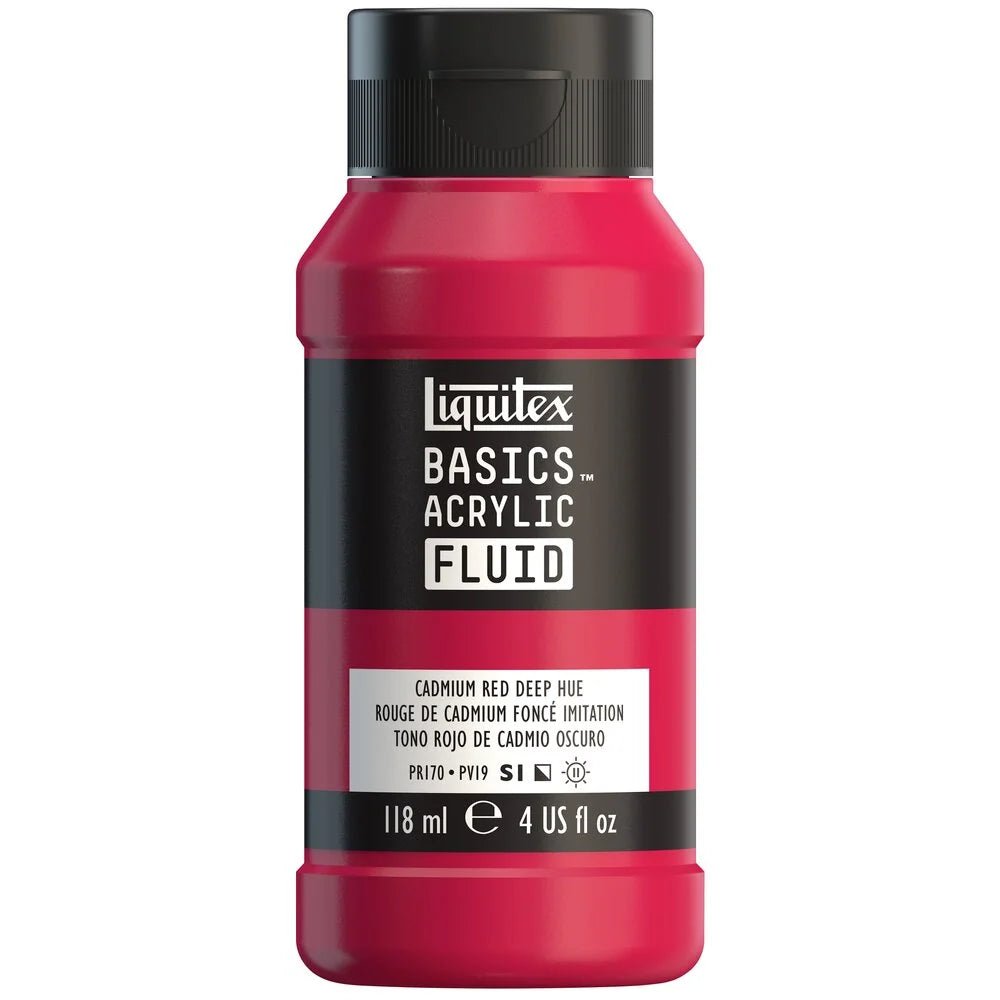 Akrylfärg Liquitex Basics Fluid 118ml - Cadmium Red Deep Hue 311 - 1 - Liquitex - Tidformera