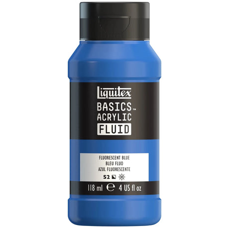 Akrylfärg Liquitex Basics Fluid 118ml - Fluorescent Blue 984 - 1 - Liquitex - Tidformera
