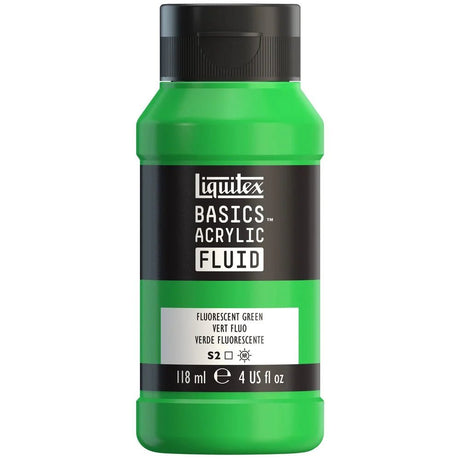 Akrylfärg Liquitex Basics Fluid 118ml - Fluorescent Green 985 - 1 - Liquitex - Tidformera