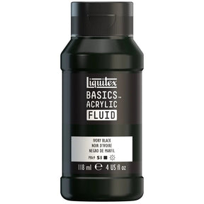 Akrylfärg Liquitex Basics Fluid 118ml - Ivory Black 244 - 1 - Liquitex - Tidformera
