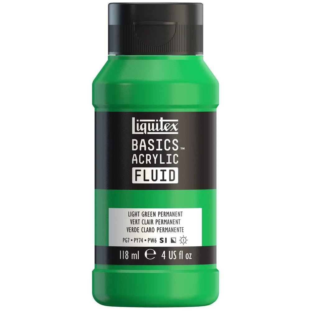 Akrylfärg Liquitex Basics Fluid 118ml - Light Green Permanent 312 - 1 - Liquitex - Tidformera