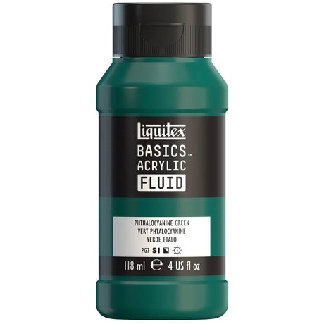 Akrylfärg Liquitex Basics Fluid 118ml - Phthalocyanine Green 317 - 1 - Liquitex - Tidformera