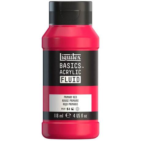 Akrylfärg Liquitex Basics Fluid 118ml - Primary Red 415 - 1 - Liquitex - Tidformera
