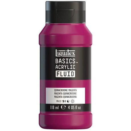 Akrylfärg Liquitex Basics Fluid 118ml - Quinacridone Magenta 114 - 1 - Liquitex - Tidformera