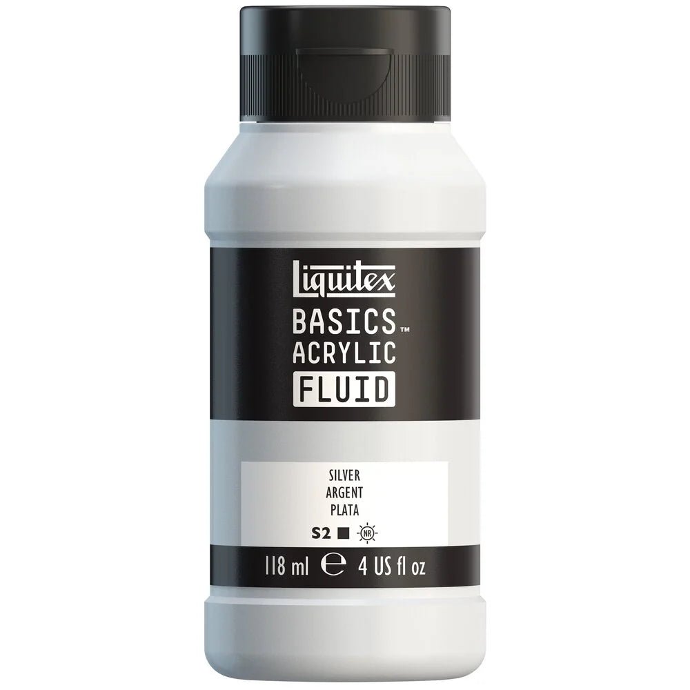 Akrylfärg Liquitex Basics Fluid 118ml - Silver 052 - 1 - Liquitex - Tidformera