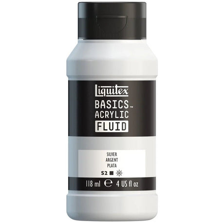 Akrylfärg Liquitex Basics Fluid 118ml - Silver 052 - 1 - Liquitex - Tidformera