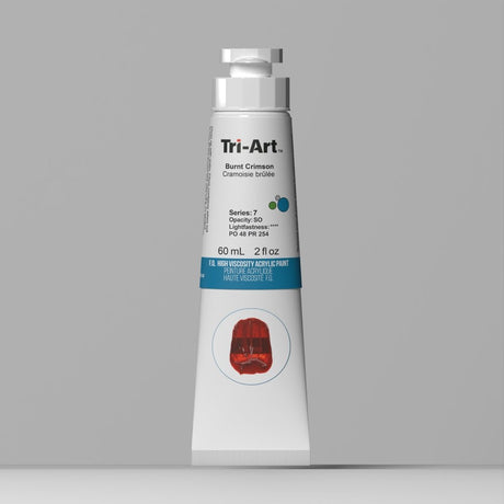 Akrylfärg Tri-Art High Viscosity 60 ml - Burnt Crimson - 1 - Tri-Art - Tidformera