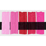 Tri-Art Quinacridone Magenta, fem färgprover med originalfärgen i mitten samt blandningar med vitt och gelmedium.