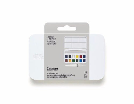 Akvarellset Winsor & Newton Cotman Water Brush Pen Set 12 halvkoppar - 5 - Winsor & Newton - Tidformera