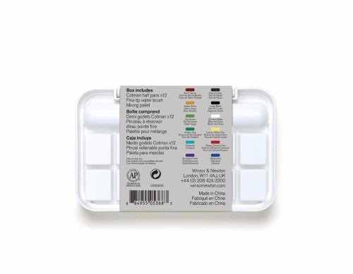 Akvarellset Winsor & Newton Cotman Water Brush Pen Set 12 halvkoppar - 4 - Winsor & Newton - Tidformera