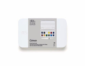 Akvarellset Winsor & Newton Cotman Water Brush Pen Set 12 halvkoppar - 1 - Winsor & Newton - Tidformera
