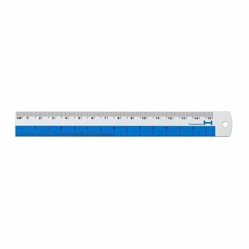 Aluminum Ruler Blue 15 cm - 1 - Hightide - Tidformera