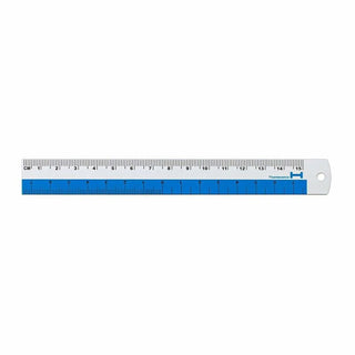 Aluminum Ruler Blue 15 cm - 1 - Hightide - Tidformera