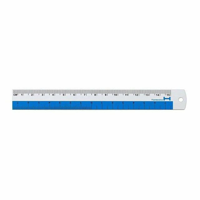 Aluminum Ruler Blue 15 cm - 1 - Hightide - Tidformera