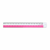 Aluminum Ruler Pink 15 cm - 1 - Hightide - Tidformera