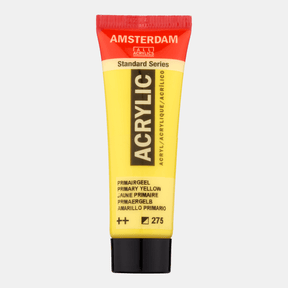 Liten tub med gul Amsterdam Akrylfärg 20 ml 275 Primary Yellow från Royal Talens - Tidformera